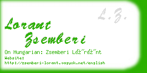 lorant zsemberi business card